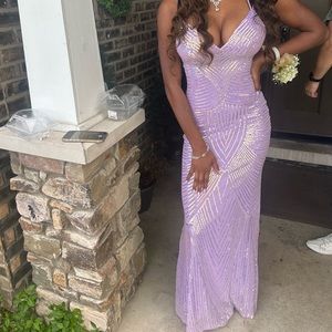 Windsor purple sequin dress, worn once, xs, no stains or tears